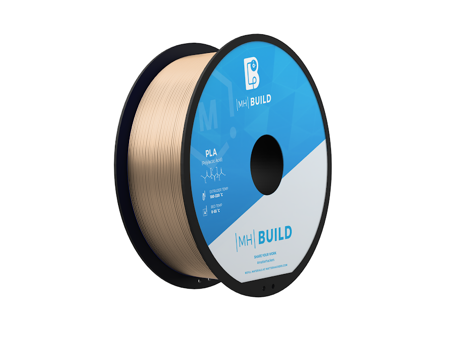 Tan MH Build Series PLA Filament - 2.85mm (1kg)