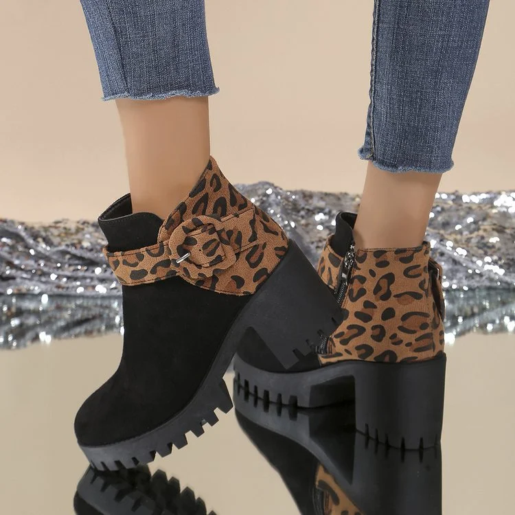 Title 28, Booties mode femme grande taille à talon épais ...
