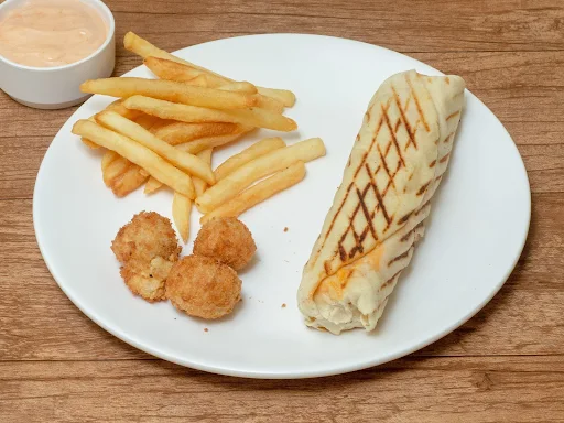 Mexican Chicken Jalapeno Burrito Wrap With Fries [Small]