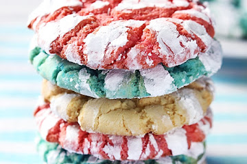 Red White + Blue Crinkle Cookies