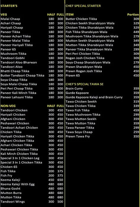 Butter Chicken Wala - BCW menu 