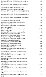 Ghasitaram Sweets N Gifts menu 8