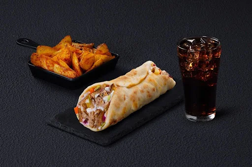 Non-Veg Shawarma With Side & Beverage Meal