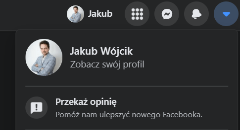 Facebook kontakt - zgłoszenie błędu