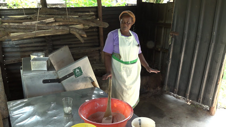 Pacilisa Wanyonyi bakes cakes, chapatis and mandazis in her bakery that’s within her compound. She uses an oven, a charcoal stove and a traditional firewood stove