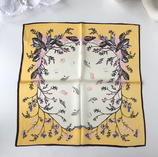 Title 2, Fashion Simple Womens Silk Floral Scarf