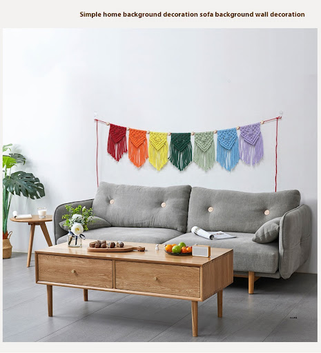 Title 3, Colorful Tassel Woven Tapestry Home Decoration....