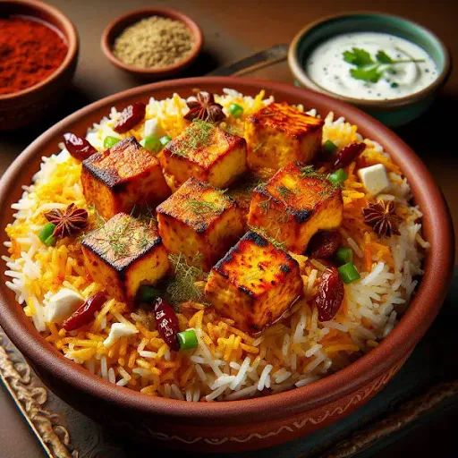 Paneer Tikka Dum Biryani