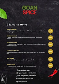 Goan Spice menu 1