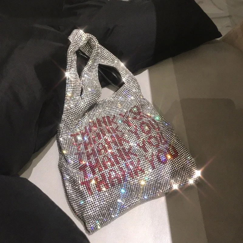 Women's Fashion Trend Diamond Encrusted Shoulder Bag, a luxurious and stylish accessory, perfect for adding sparkle to a