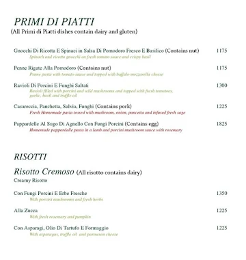San Gimignano - The Imperial menu 