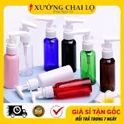 Chai Lọ Xịt Vòi Nhấn Siêu Rẻ Chai Lọ Nhựa Pet Vòi Nhấn Sữa Tắm 20Ml, 30Ml, 50Ml, 100Ml Đựng Dầu Gội