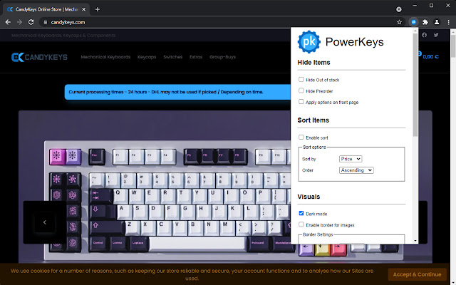 PowerKeys chrome extension