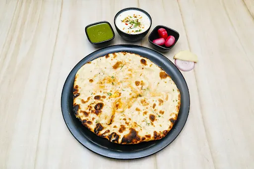 ALOO PYAAZ PANEER PARANTHA WITH RAITA + PEPSI