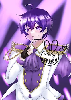 王子衣装のなーくん描いたよ💜👑