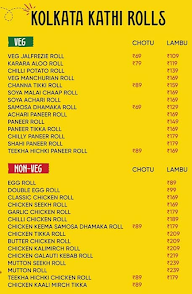 34 Chowringhee Lane menu 1