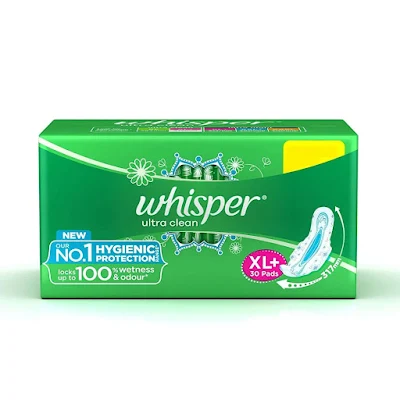 Whisper Sanitary Pads - Ultra Clean Xl+ Wings - 30 pcs