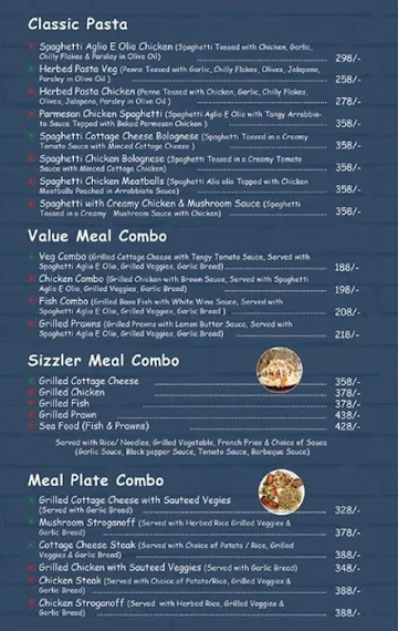 Bocca Cafe menu 