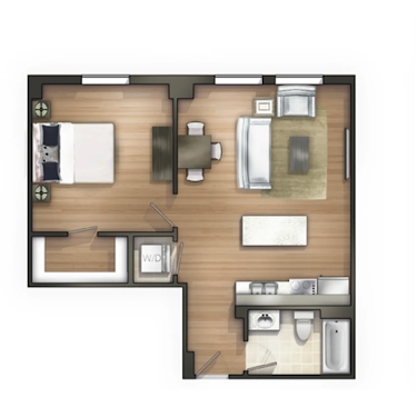 1 Bed 1 Bath