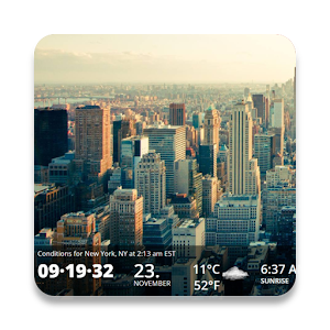 New York skyline clock