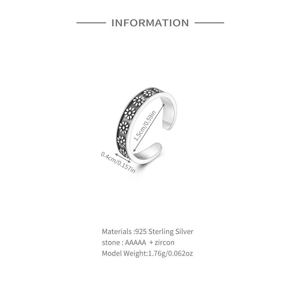 Title 23, Bague dorteil minimaliste en argent S925, lotu...