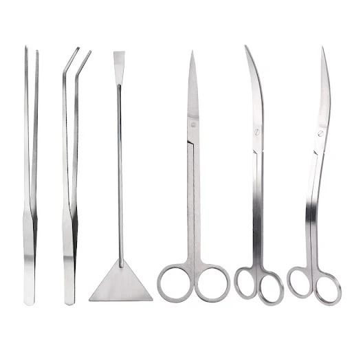 Fish Tank Tweezer Scissor Tools Stainless Cleaning Tools Storage Plants Wave Scissors Grass Aquarium Holder Aquarium Acc