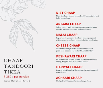 Chaap Waala menu 