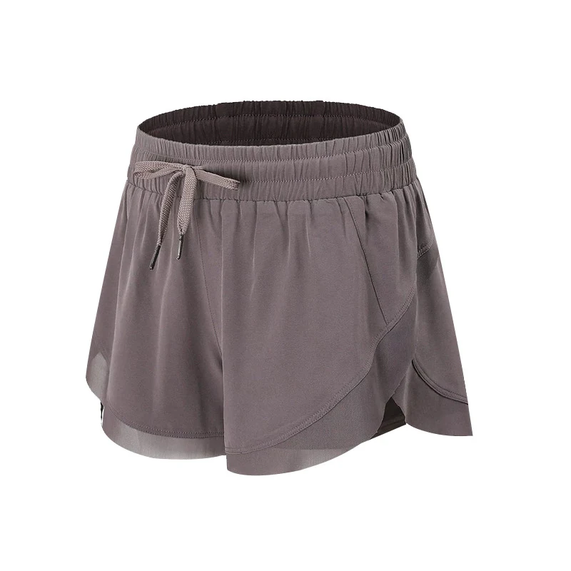 Shorts de yoga femininos, com stretch, ajuste fino, para corrida e fitness. Calças de treino confortáveis e que valorizam o corpo.
