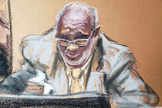 Charles McMillian speaks as a witness on the third day of the trial of former Minneapolis police officer Derek Chauvin for second-degree murder, third-degree murder and second-degree manslaughter in the death of George Floyd in Minneapolis, Minnesota, U.S.on  March 31, 2021 in this courtroom sketch from a video feed of the proceedings.