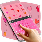 Cartoon Glitter Heart Keyboard Theme  Icon