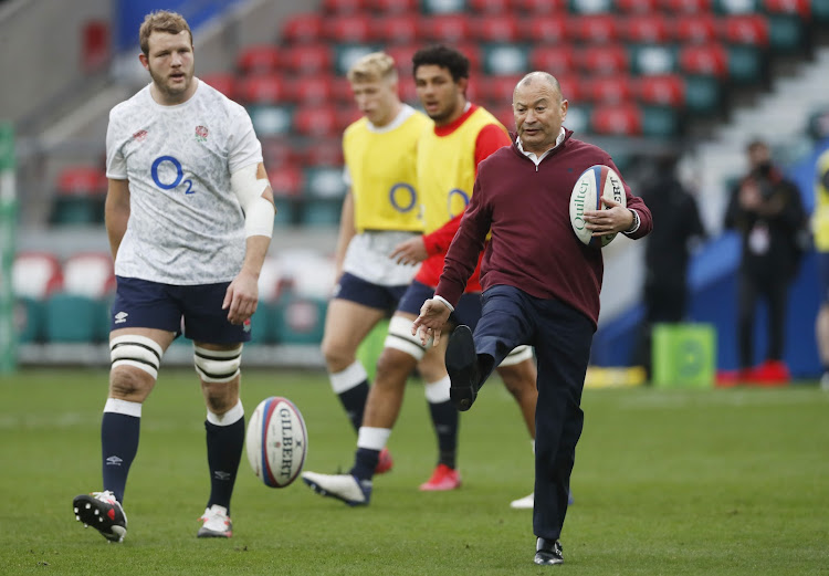 England head coach Eddie Jones during a warm up session