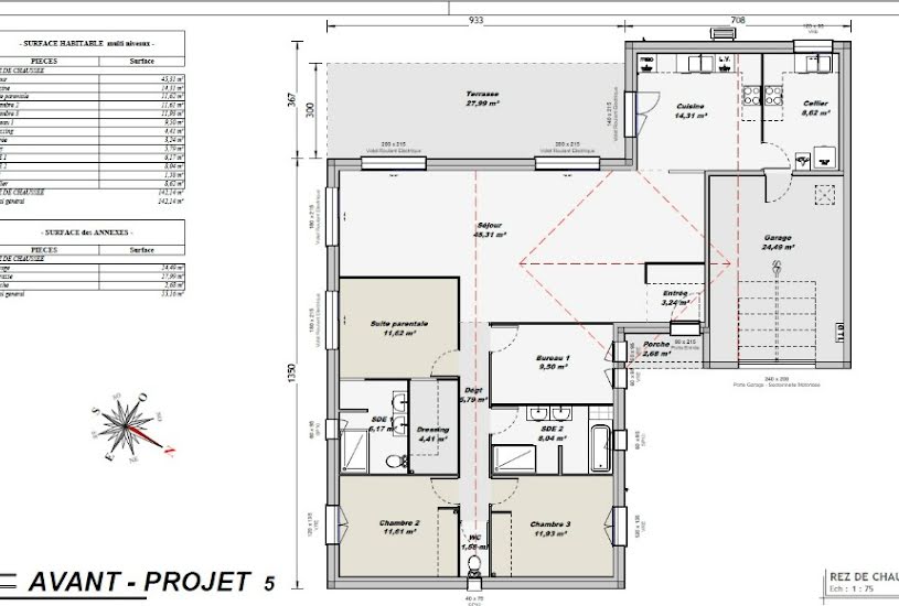  Vente Terrain + Maison - Terrain : 449m² - Maison : 140m² à Nersac (16440) 