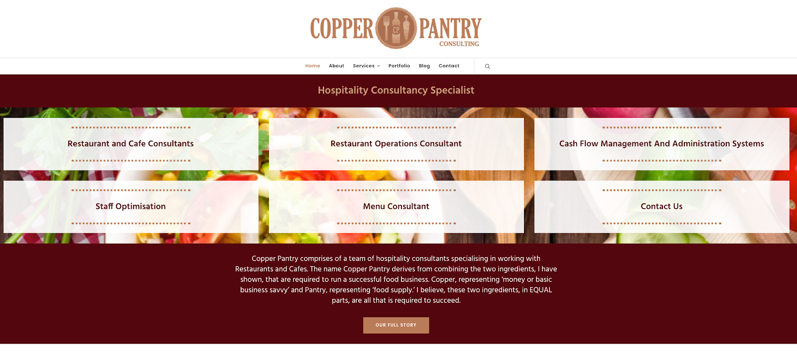 Copper Pantry Consulting service page example