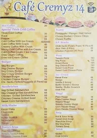 Cafe Cremyz 14 menu 2