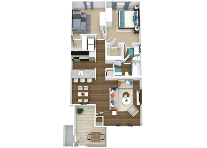 B2 rendered floorplan diagram