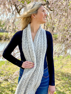 simple cable knit scarf pattern