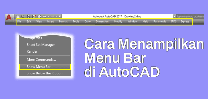 Menu Bar -AutoCAD