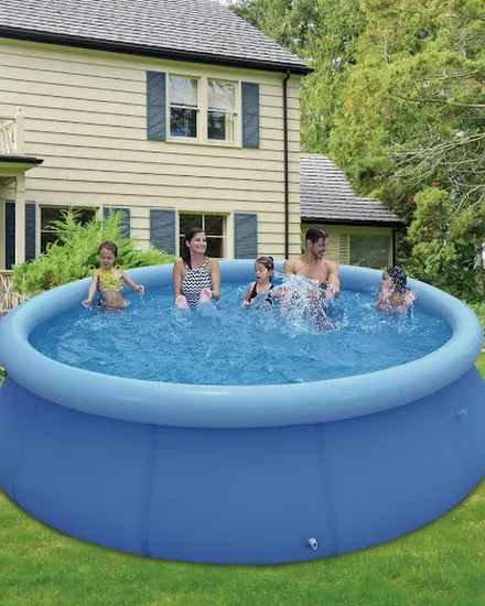 Inflatable Swimming Pool 12ft x 36in Outdoor Above Ground... - 0