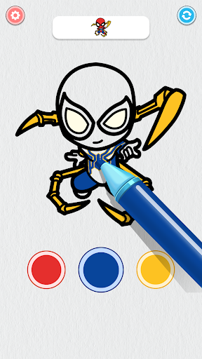 Screenshot Coloring Paint: ASMR Superhero