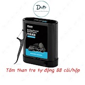 Tăm Chỉ Than Tre Hộp Tự Động, Hộp 88 Cái Tiện Lợi, Chăm Sóc Răng Miệng , Tăm Chỉ Duto (Hộp Đen Cao Cấp))