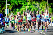 Uganda's Joshua Cheptegei won  the  inaugural FNB Durban 10K  City Surf Run in Durban yesterday. /   Tobias Ginsberg