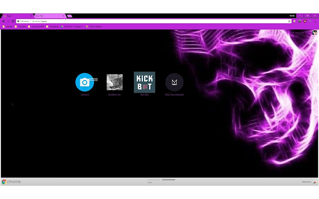 Cool Purple Skull chrome extension