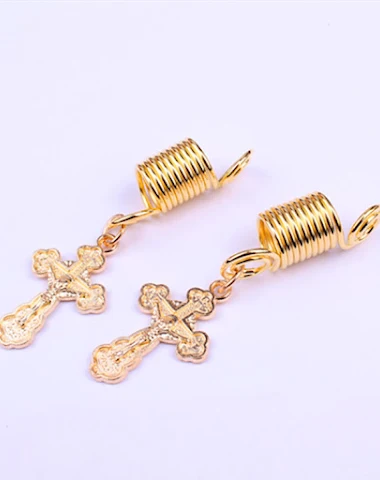 Alloy Cross Pendant Headdress Sprin - 2