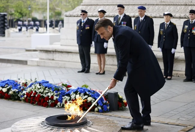 Dan pobede proslavljen u Parizu, Makron nije održao govor