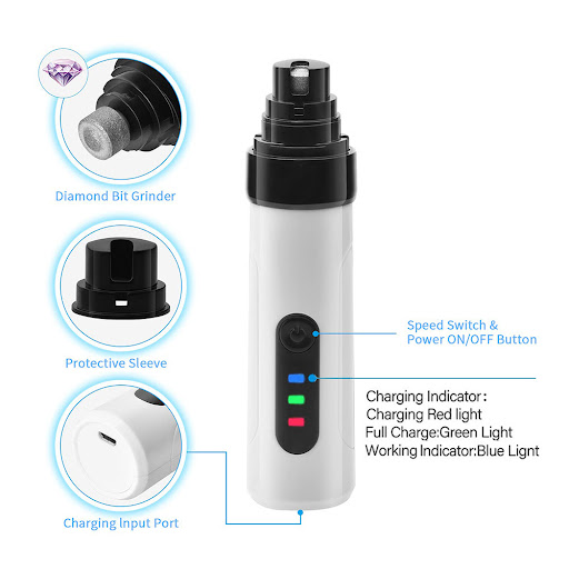 Title 4, Electric Dog Nail Clippers Grinder Rechargeable...
