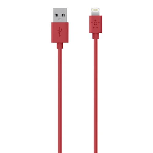 Cáp Sạc Lightning cho iPhone Belkin 2.4A F8J023bt04-RED (Đỏ) 1.2m