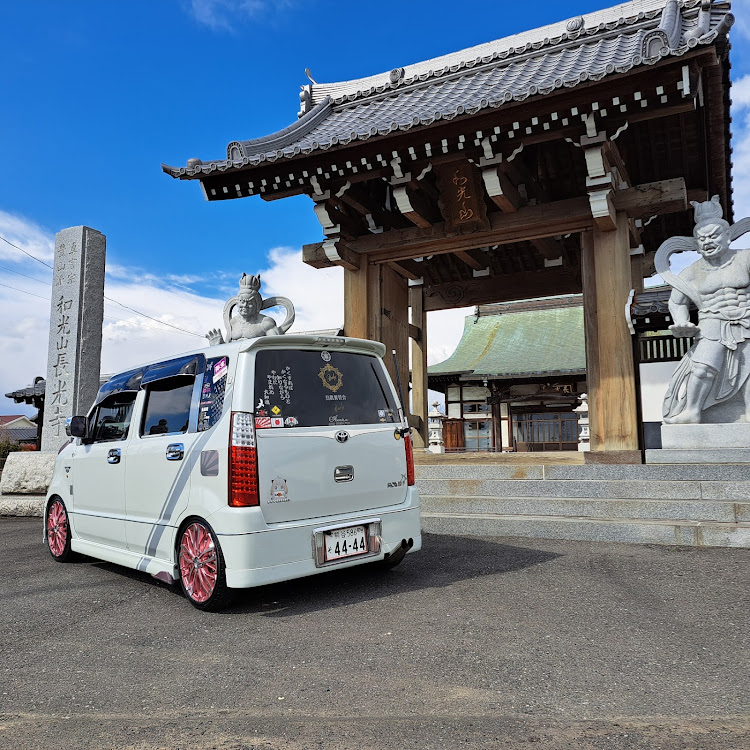 ワゴンRの春直前🌸・街道💮大和魂・絶賛桜探し徘徊・ﾁｬﾚﾝｼﾞThe 三枚構成・試作にてリムジン没に関するカスタム事例の投稿画像6枚目