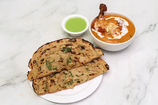 Butter Chicken With 2 Laccha Paratha