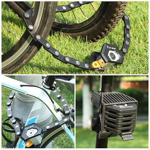 Title 2, Foldable Bike Lock with 3 Keys Hamburg-Lock All...