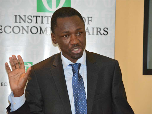 CEO Institute of Economic Affairs Kwame Owino during launch of study on Public Procurement in Kenya;Analysis of the Auditors General Reports at Sarova Stanely Hotel in Nairobi on August 29, 2018